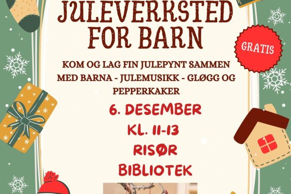 Bilde av plakat - Juleverksted for barn