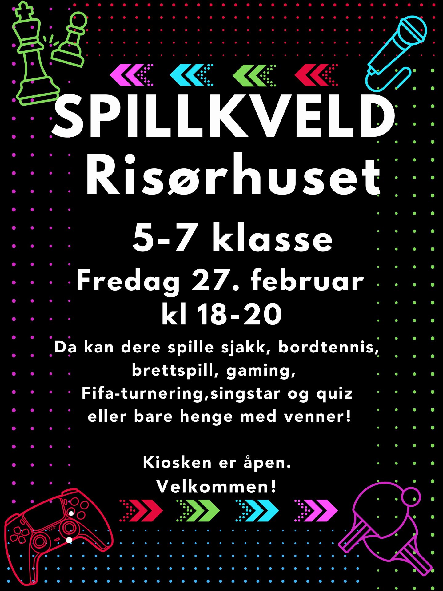 Plakat Spillkveld
