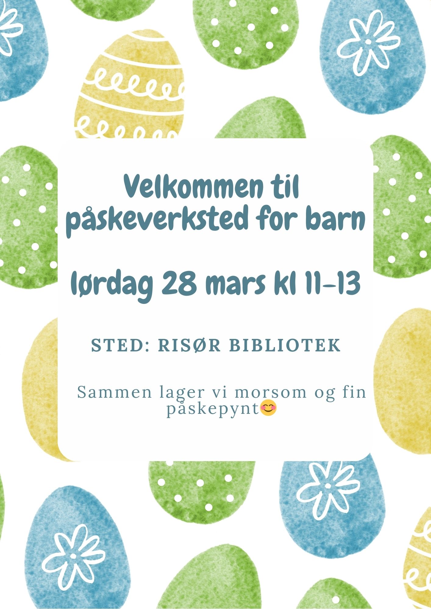 Bilde av plakat - Påskeverksted